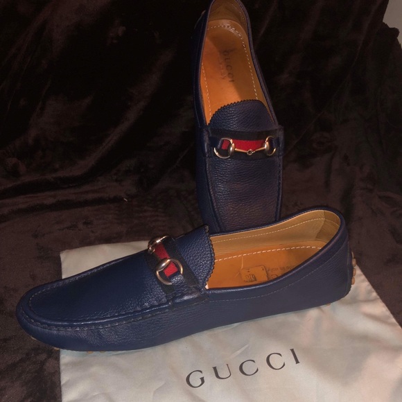 Navy blue Gucci Loafers - Picture 2 of 6